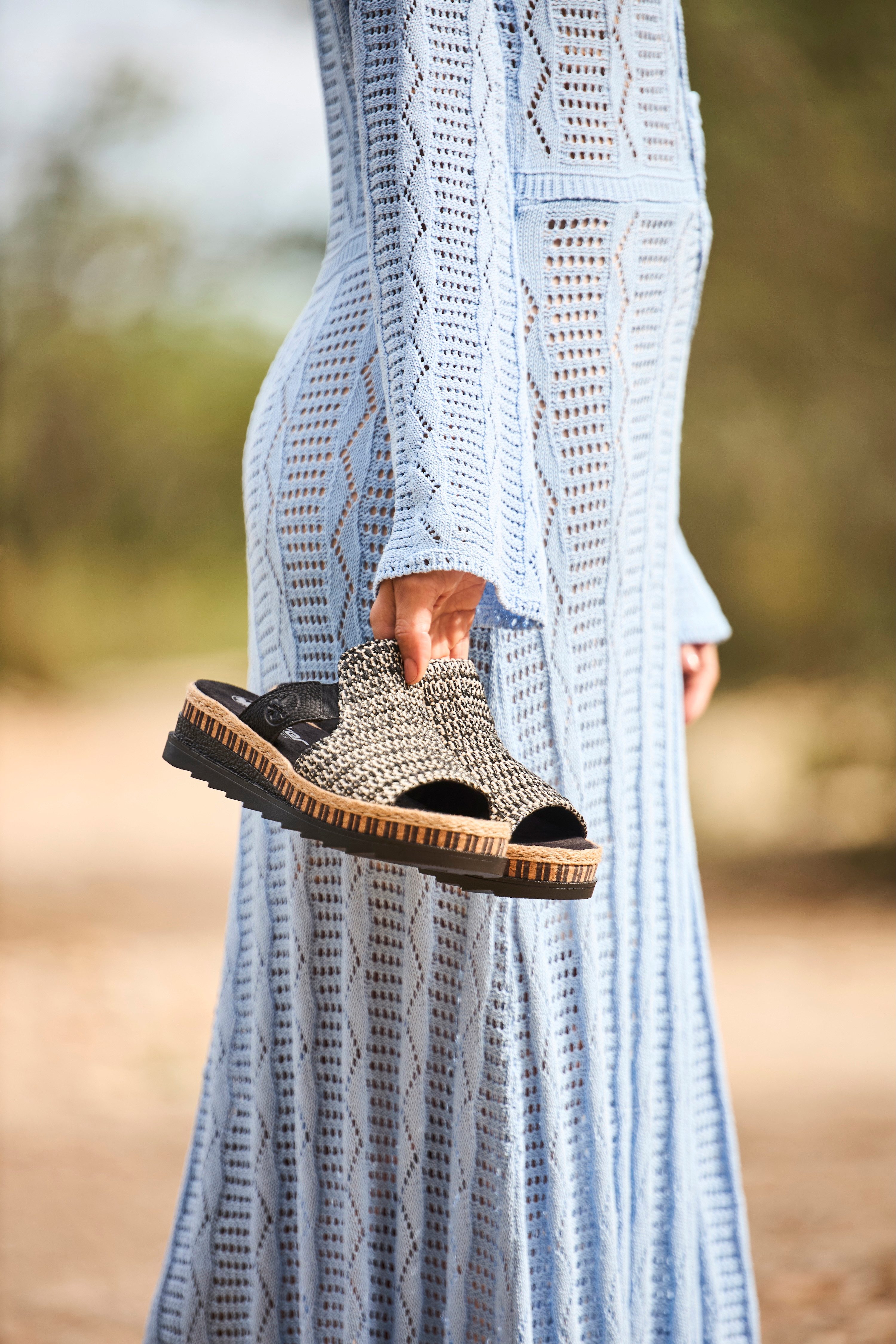 Rieker Keilpantolette Sommerschuh, Strandschuh, Urlaubschuh, Plateau, mit S günstig online kaufen