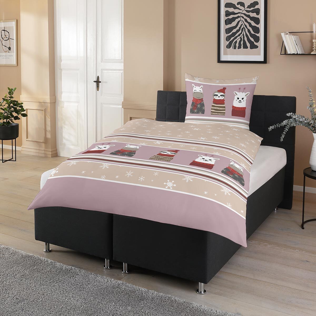 TRAUMSCHLAF Bettwäsche Nisa, Biber, 2 teilig, warme Biber Qualität günstig online kaufen