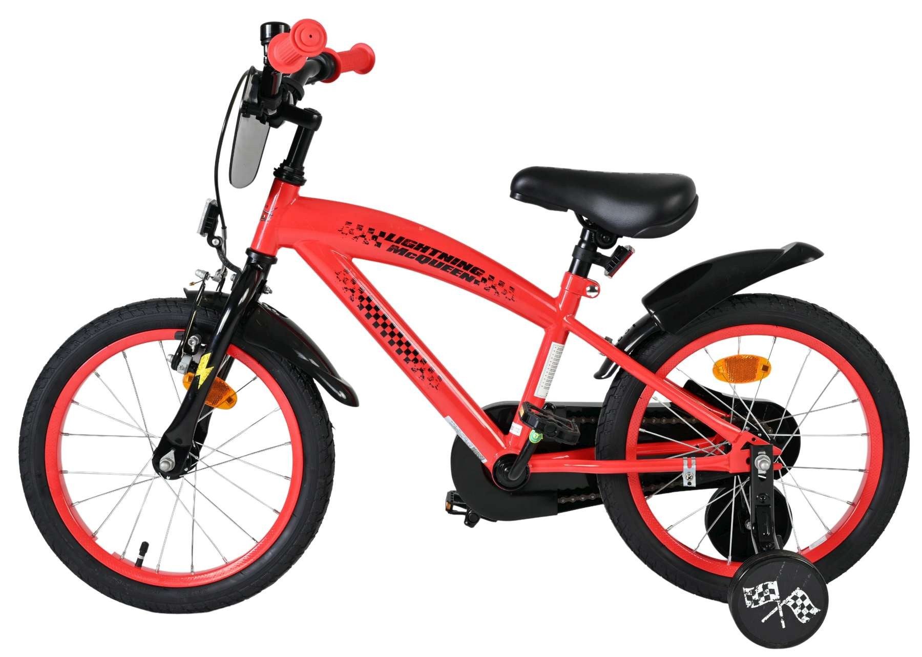 Volare Kinderfahrrad Disney Cars Kinderfahrrad - Jungen - 16 Zoll - Rot