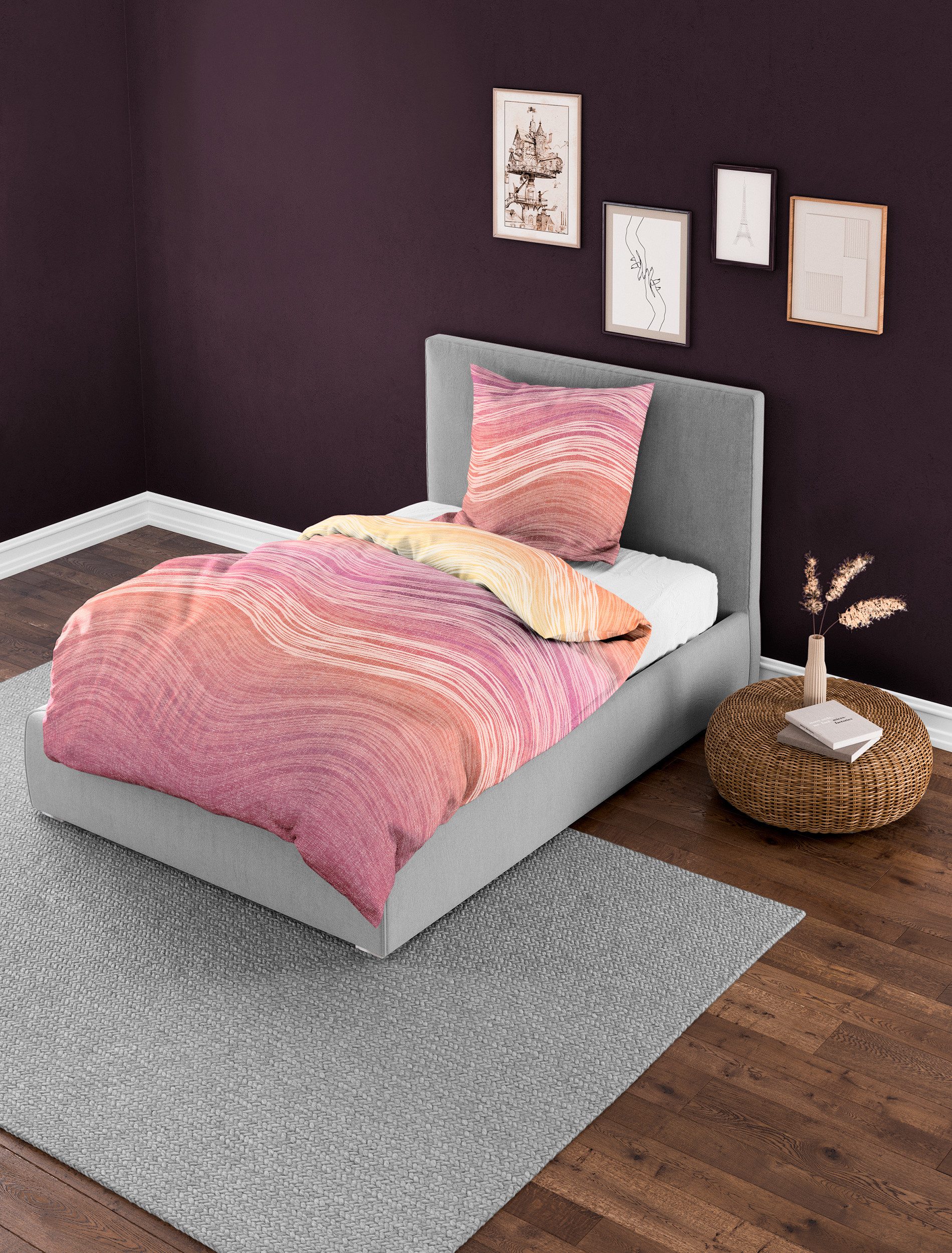 BIERBAUM Bettwäsche 4061, Mako-Satin, 2 teilig, günstig online kaufen