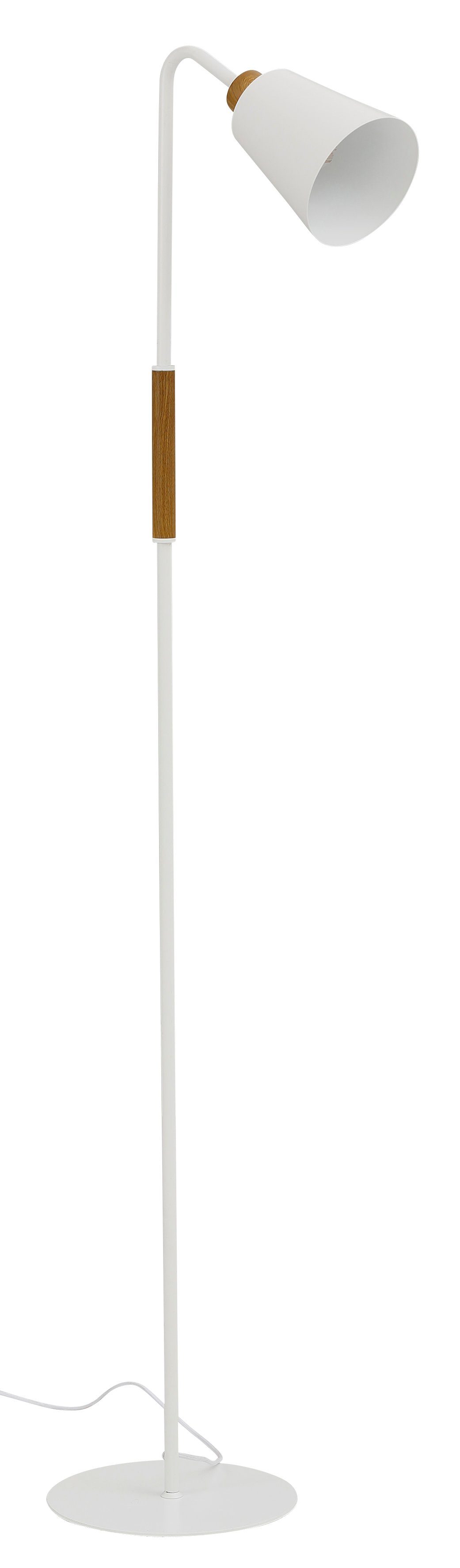 Holz/Metall Leuchtmittel, - Tuva, andas Stehleuchte ohne Materialmix skandinavisch Stehlampe