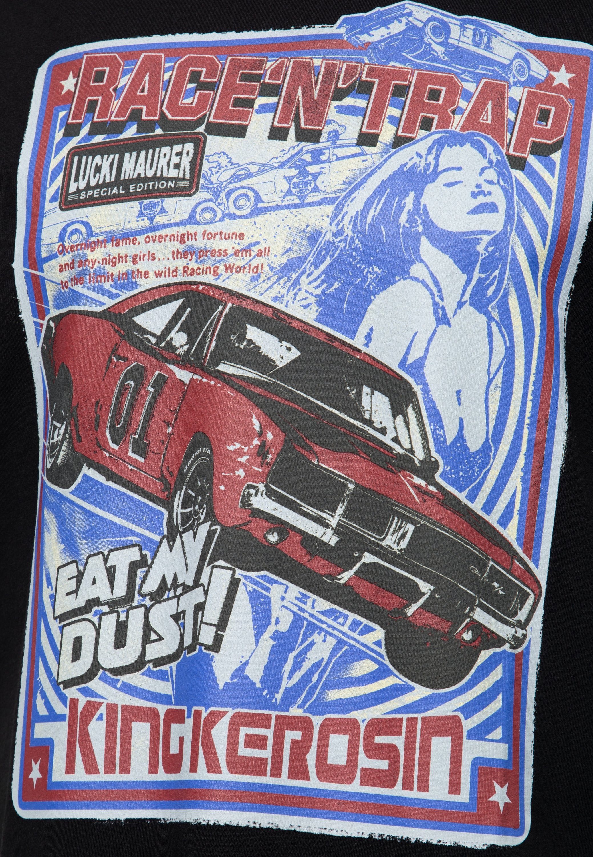 KingKerosin Print-Shirt Race N Trap (1-tlg) Lucki Maurer Special Edition