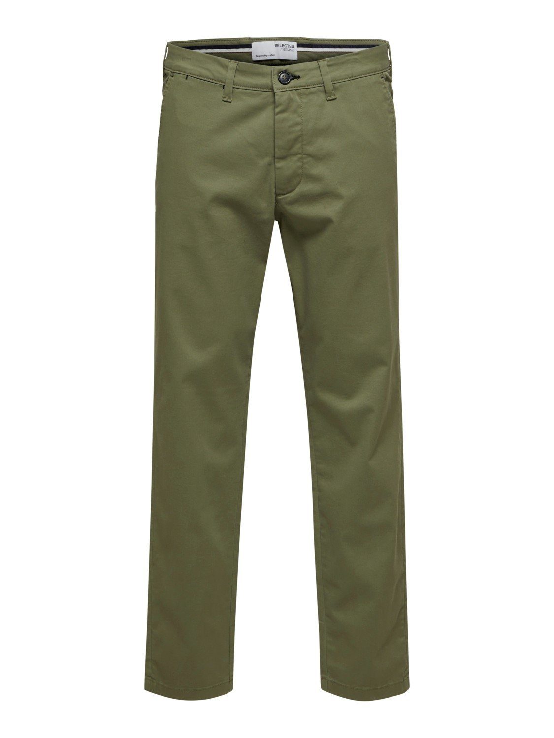 mit Lichen SELECTED Green Stretch 16074054 FLEX Deep MILES HOMME Chinohose