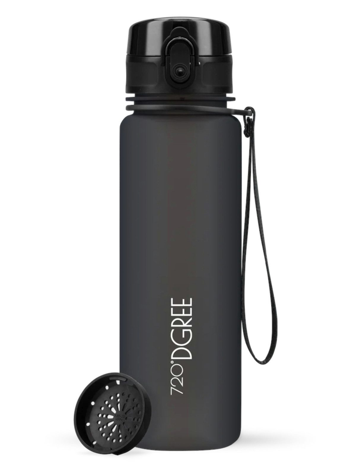 720°DGREE Trinkflasche Trinkflasche uberBottle softTouch mit Sieb onyx black 0,5l