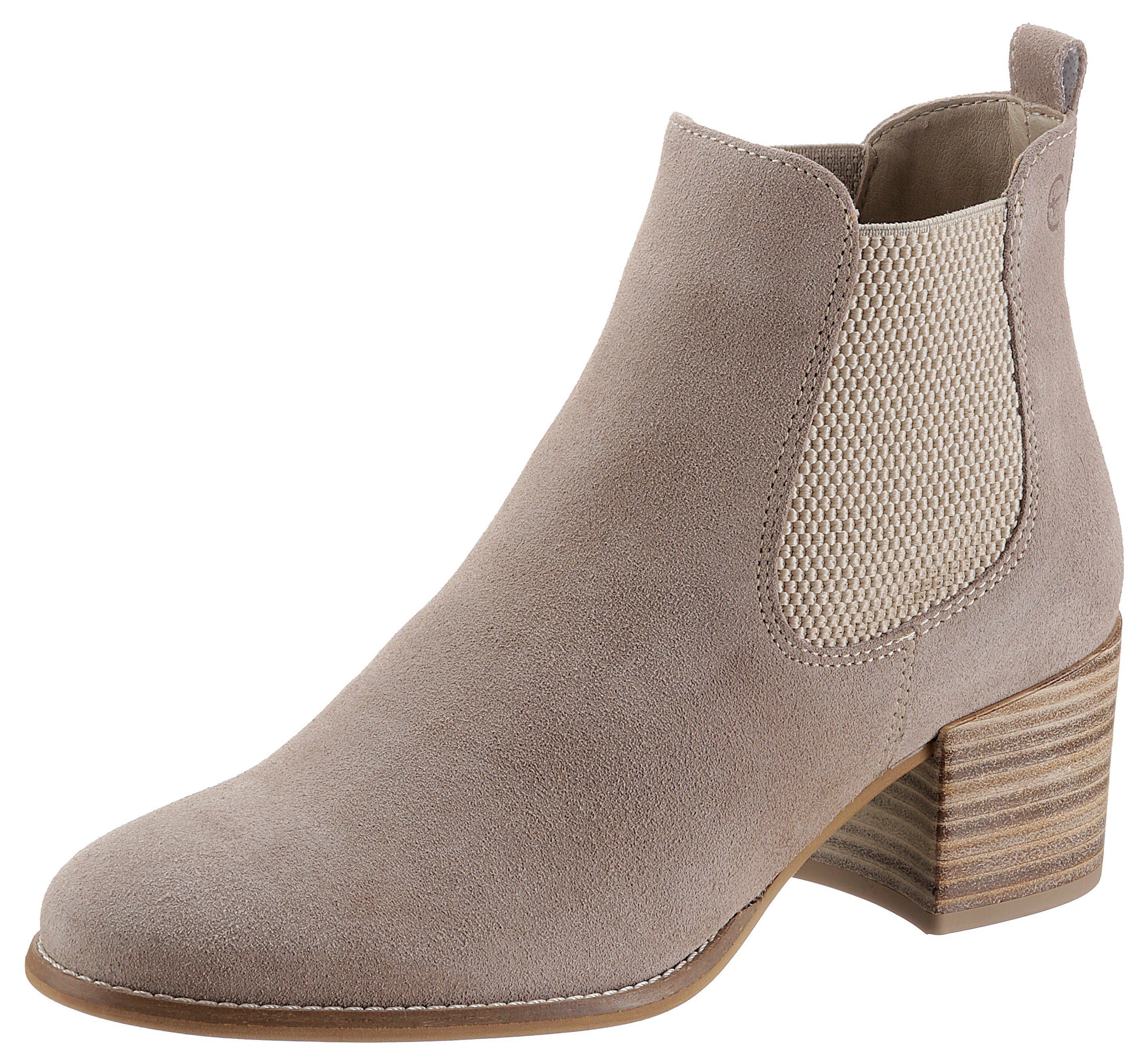 Stretcheinsatz Paula taupe Tamaris Stiefelette mit beidseitigen