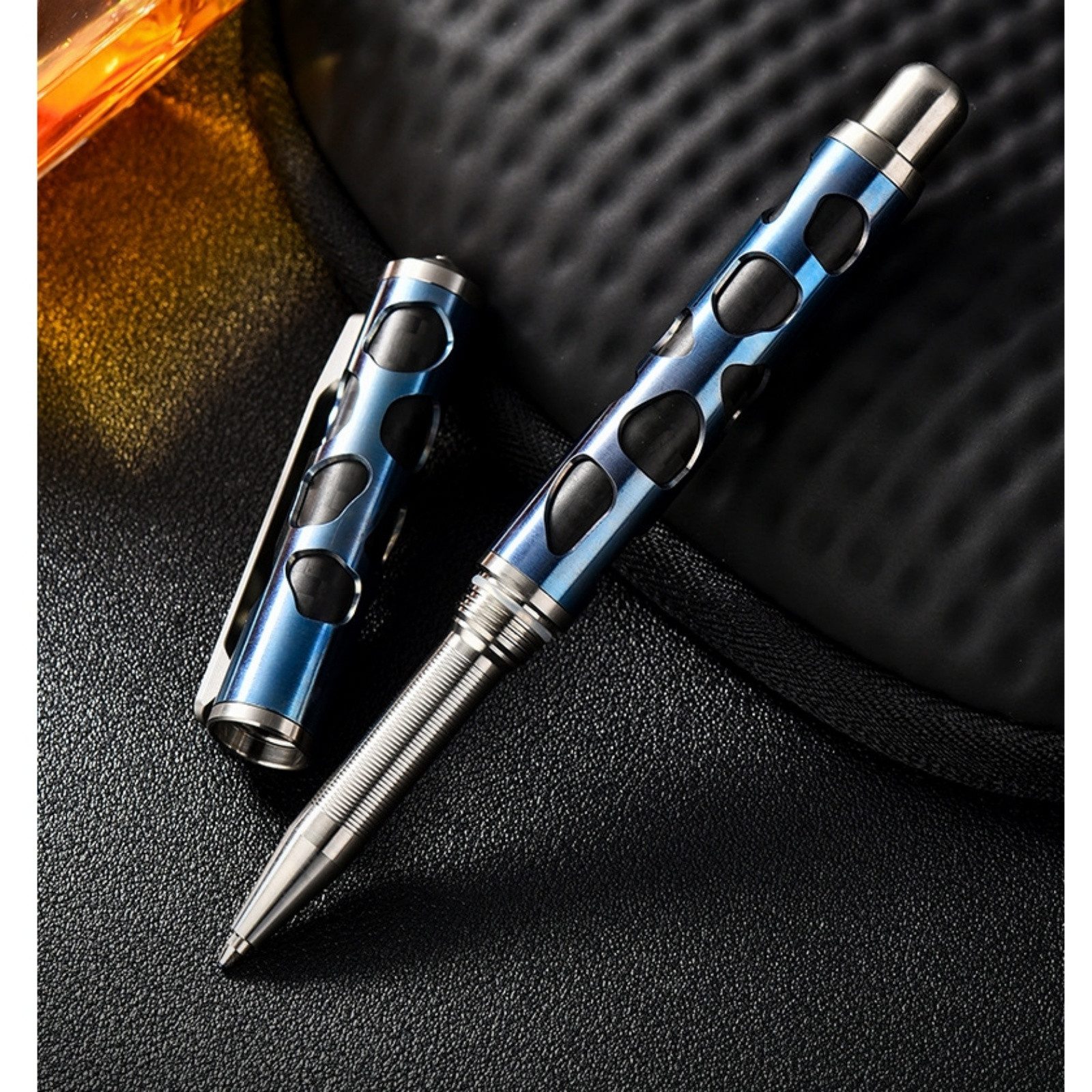 YOUUZ-SHOP Multitool Titanlegierung Taktischer Stift Wolframstahlspitze Leicht Schreibgerät