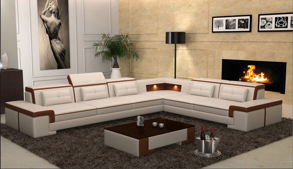 JVmoebel Ecksofa Elegantes Leder-Ecksofa mit hohem Sitzkomfort und modernem Design, Made in Europa