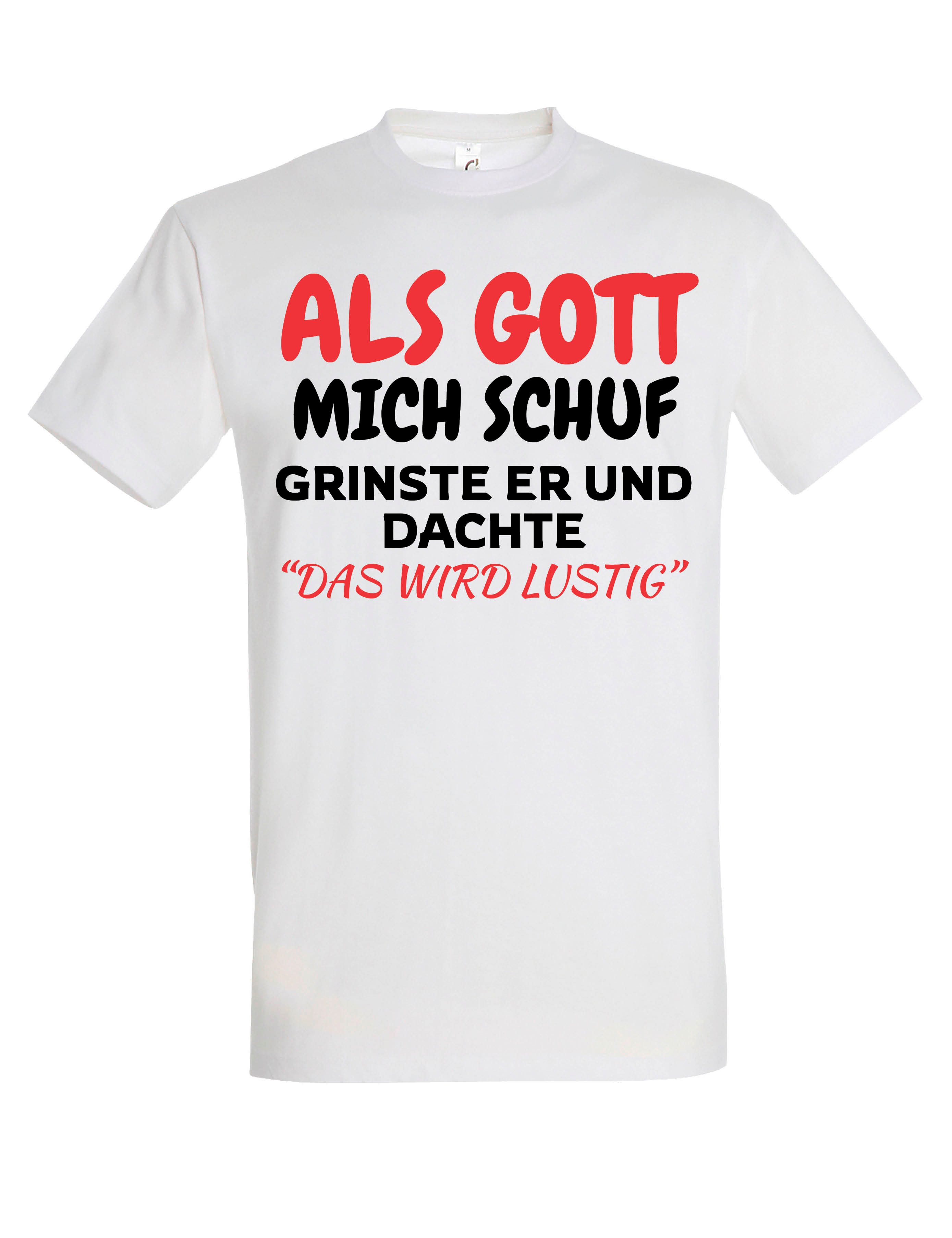 Youth Designz T-Shirt Als Gott mich günstig online kaufen
