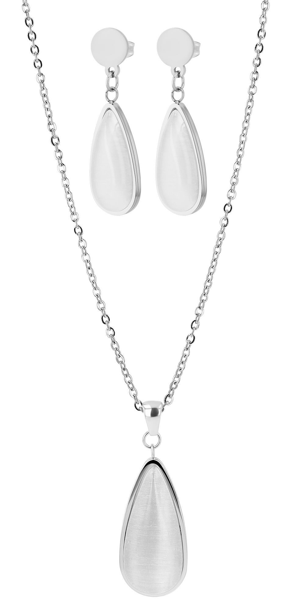 Schmuckset Edelstahl silber