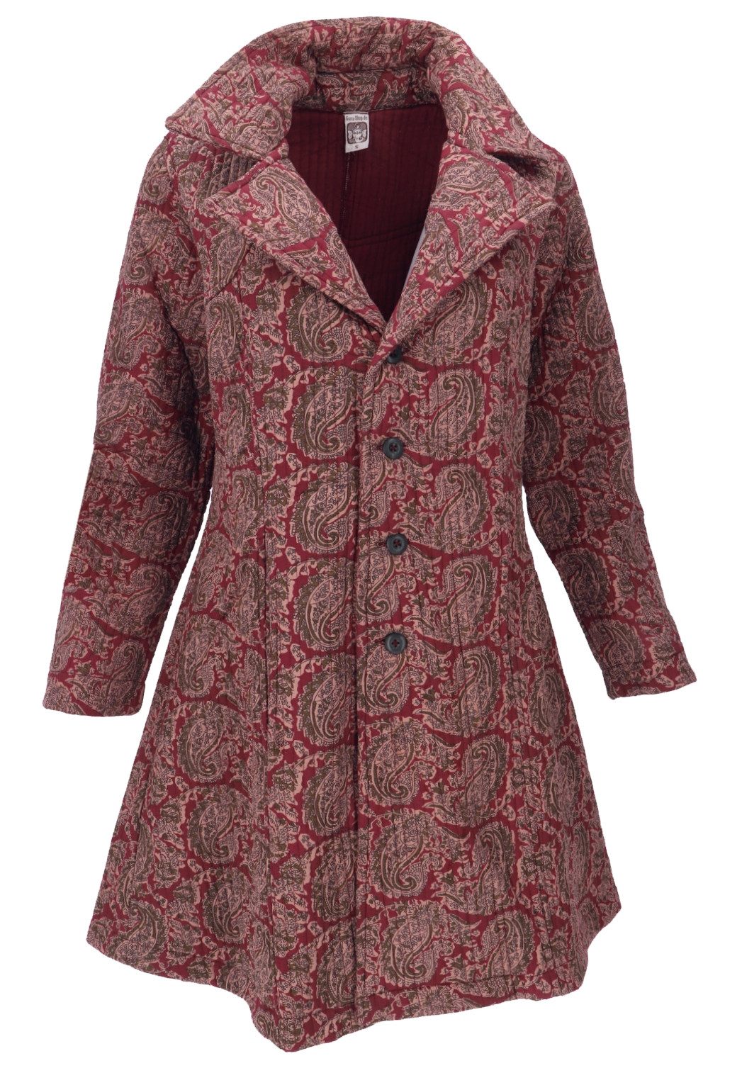 Guru-Shop Langjacke Steppjacke, Kurzmantel, Boho Steppmantel -.. alternative Bekleidung