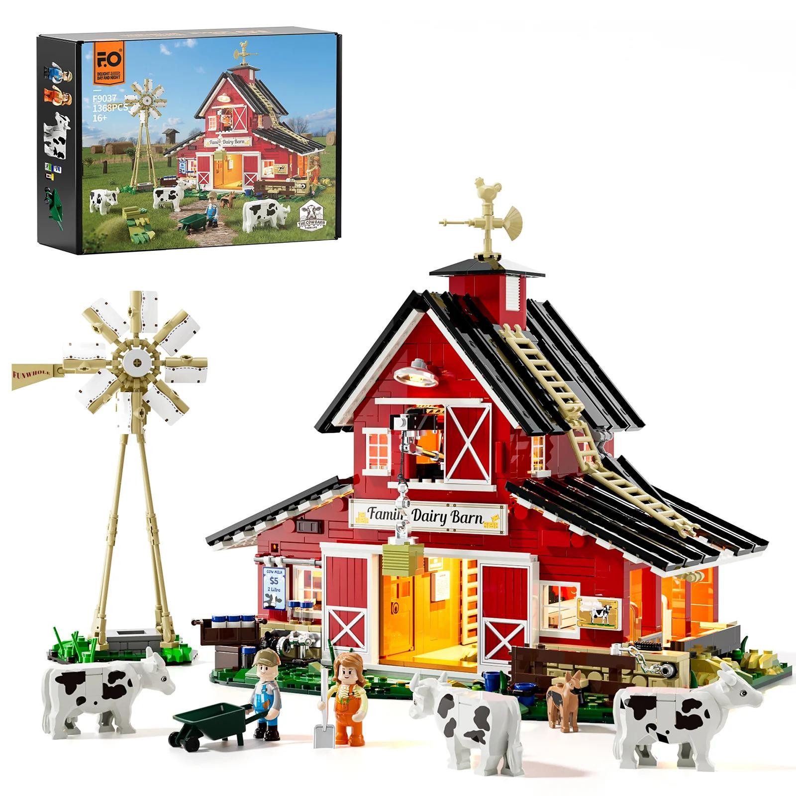 Lumibricks FUNWHOLE Kuhstall (1368 Teile) Konstruktionsspielsteine