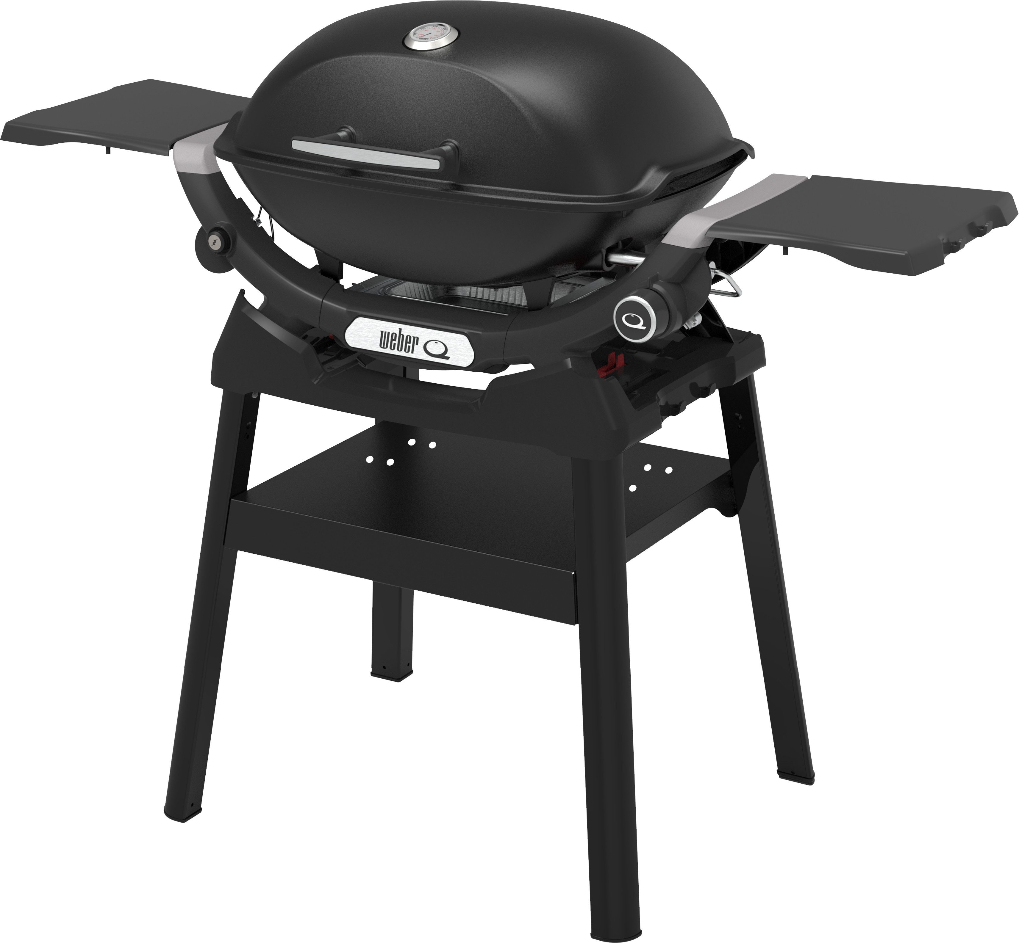 Weber Gasgrill Q2200N, Mit Deckelthermometer, abnehmbaren Seitentischen und Untergestell