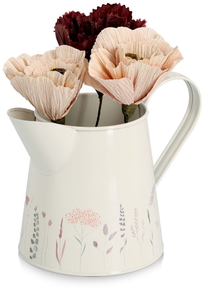 Zeller Present Kanne "Flowers" mit fröhlichem Blumenmotiv, 1,5 l, Dekorativ und funktional, Blumendekor