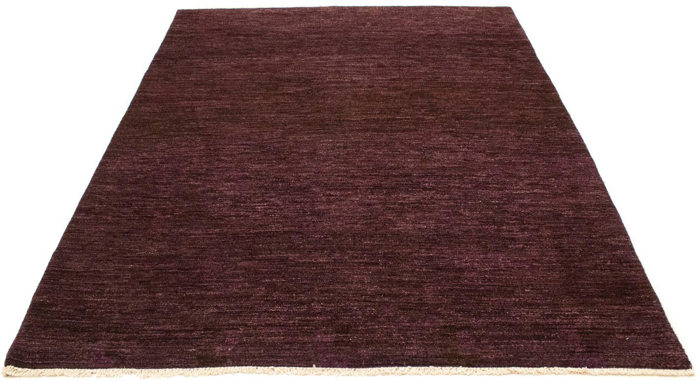 Wollteppich Gabbeh Teppich handgeknüpft lila, morgenland, rechteckig, Höhe: 18  mm, handgeknüpft, Traditionell & aufwändig von Hand geknüpft