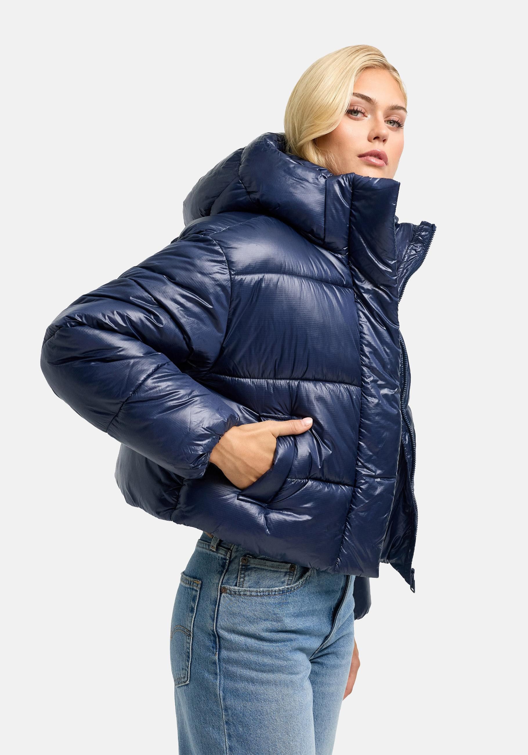Navahoo Outdoorjacke Polar-Unit 14 Damen Steppjacke mit abnehmbarer Kapuze