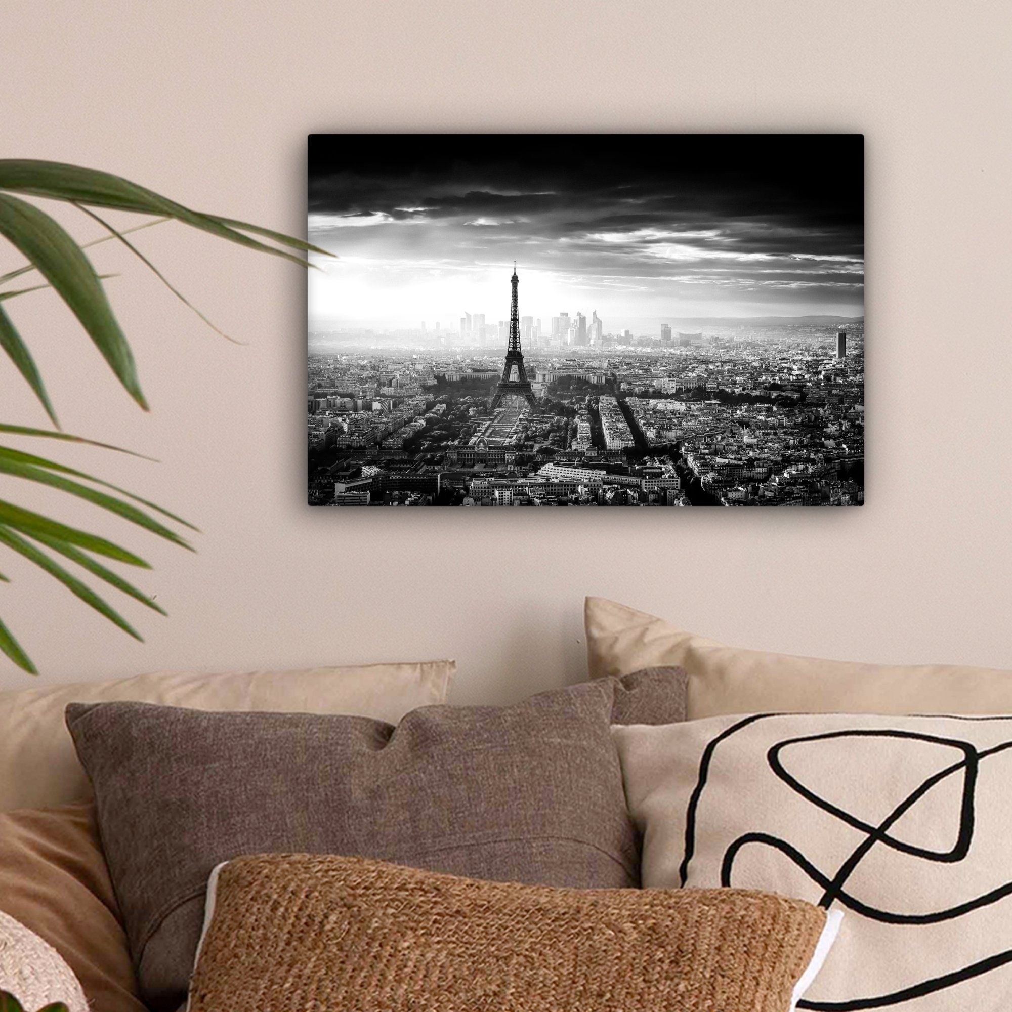 OneMillionCanvasses® Leinwandbild Paris - Skyline - Eiffelturm - Stadt - Wo günstig online kaufen