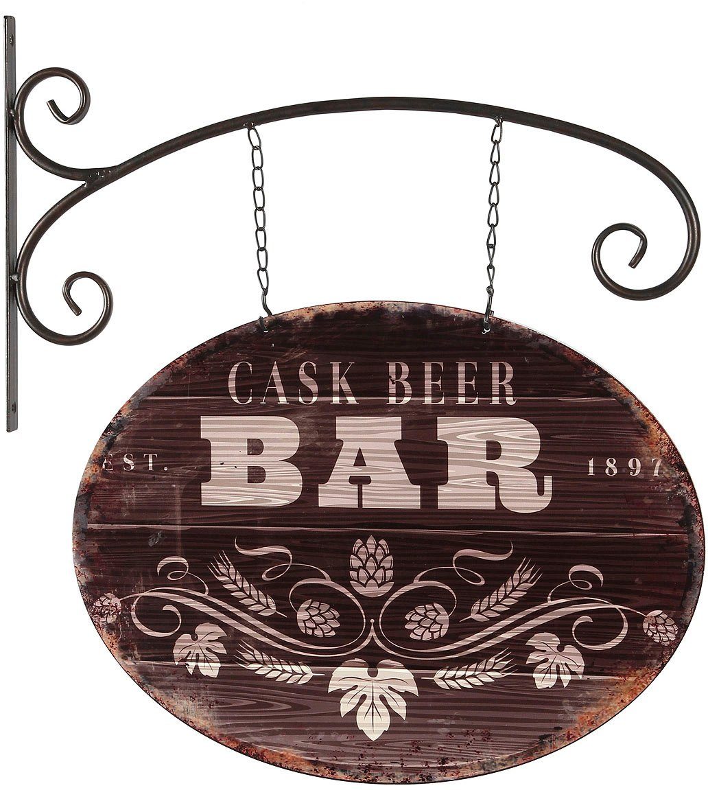 (1 Metallbild Ambiente Schild Pub Haus St) 48cm,