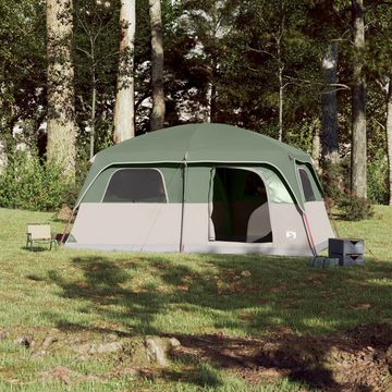 vidaXL Kuppelzelt Zelt Campingzelt Familienzelt Freizeitzelt für 10 Personen Grün Wasser