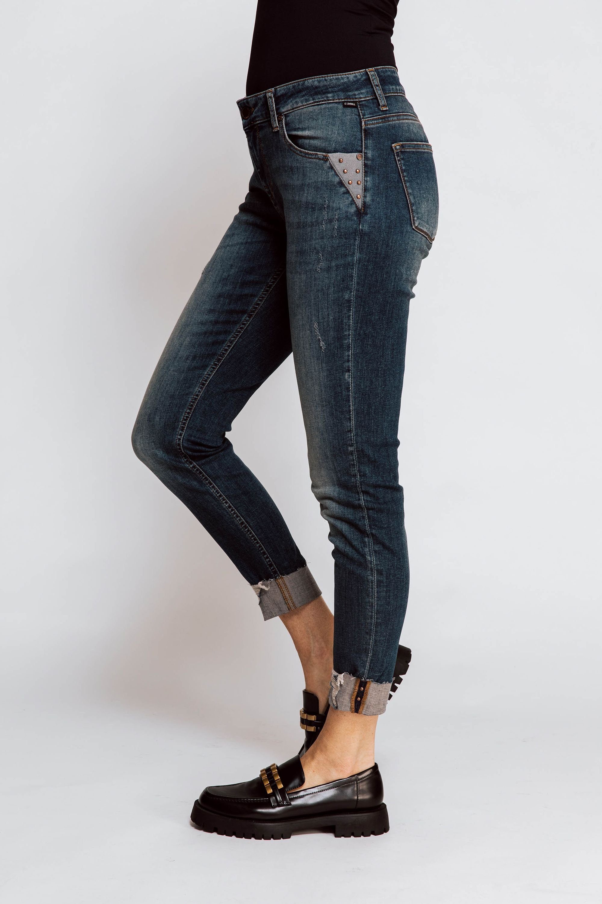 Zhrill Skinny-fit-Jeans Skinny Jeans angenehmer Blue Tragekomfort NOVA