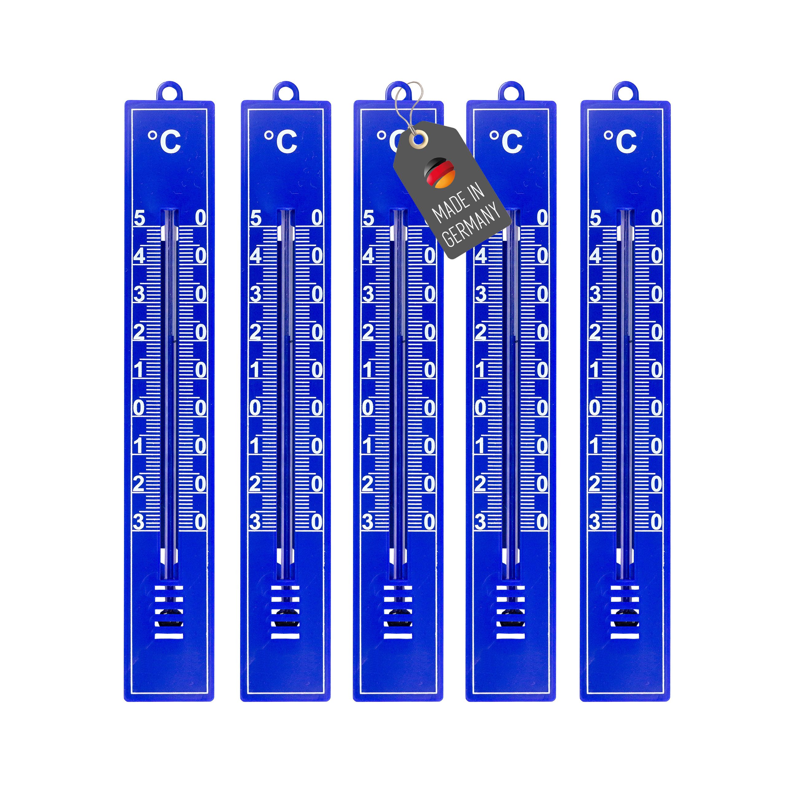 Raumthermometer Thermometer Kunststoff blau