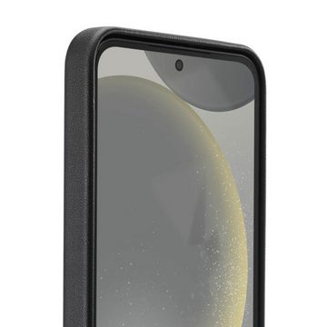 Hama Handyhülle Handyhülle für Samsung Galaxy S24+, Schwarz, flexibel, Kratzschutz, Anti Rutsch Oberfläche, Bezogene Seitentasten, Keine Fingerabdrücke