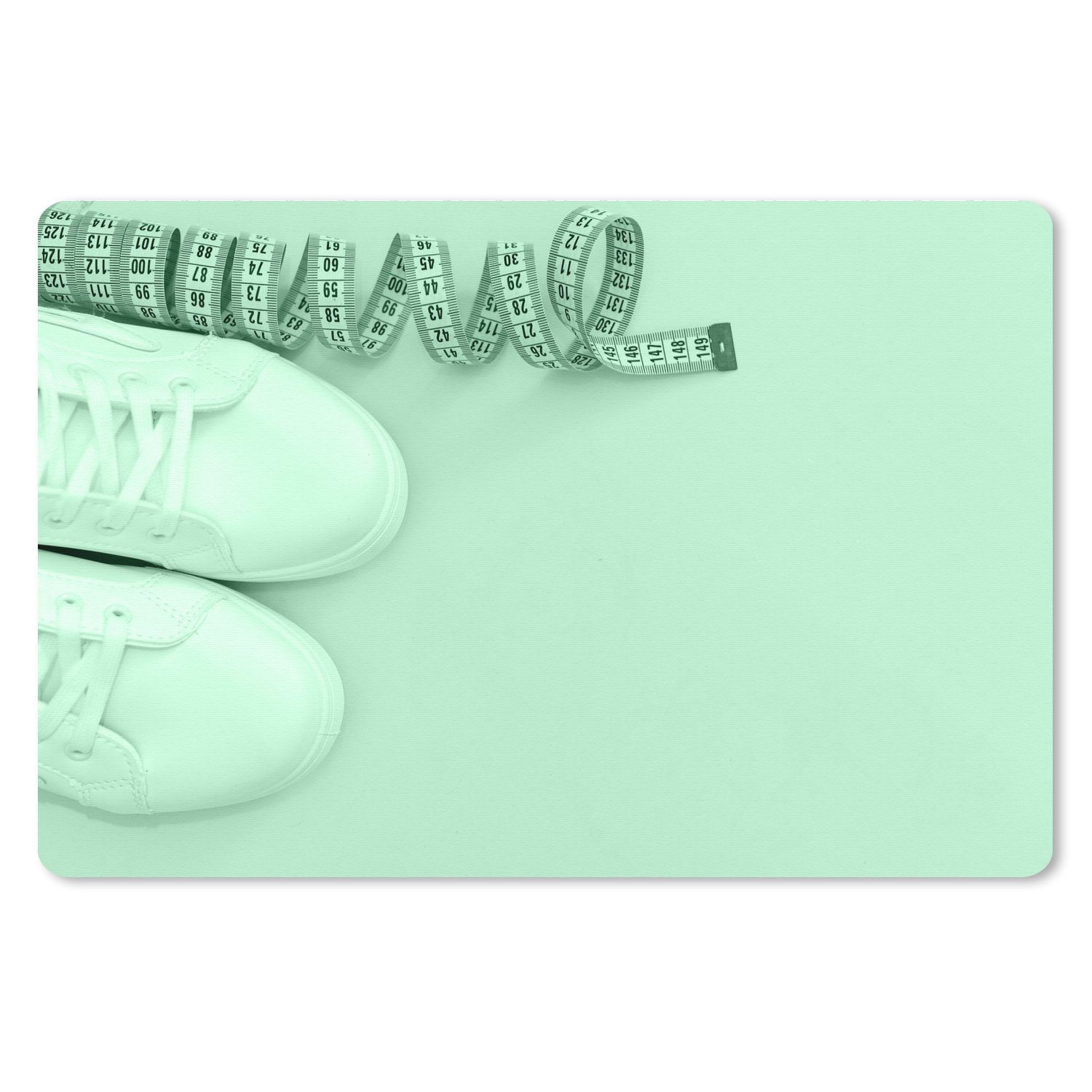 MuchoWow Gaming Mauspad Mintgrüne Schuhe (1-St), Mousepad mit Rutschfester Unterseite, Gaming, 120x80 cm, XXL, Großes