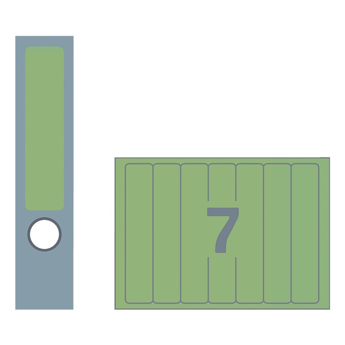 selbstklebend, mm), grün 140 (38x192 Stück, Avery Etiketten, kurz/schmal blickdicht Zweckform