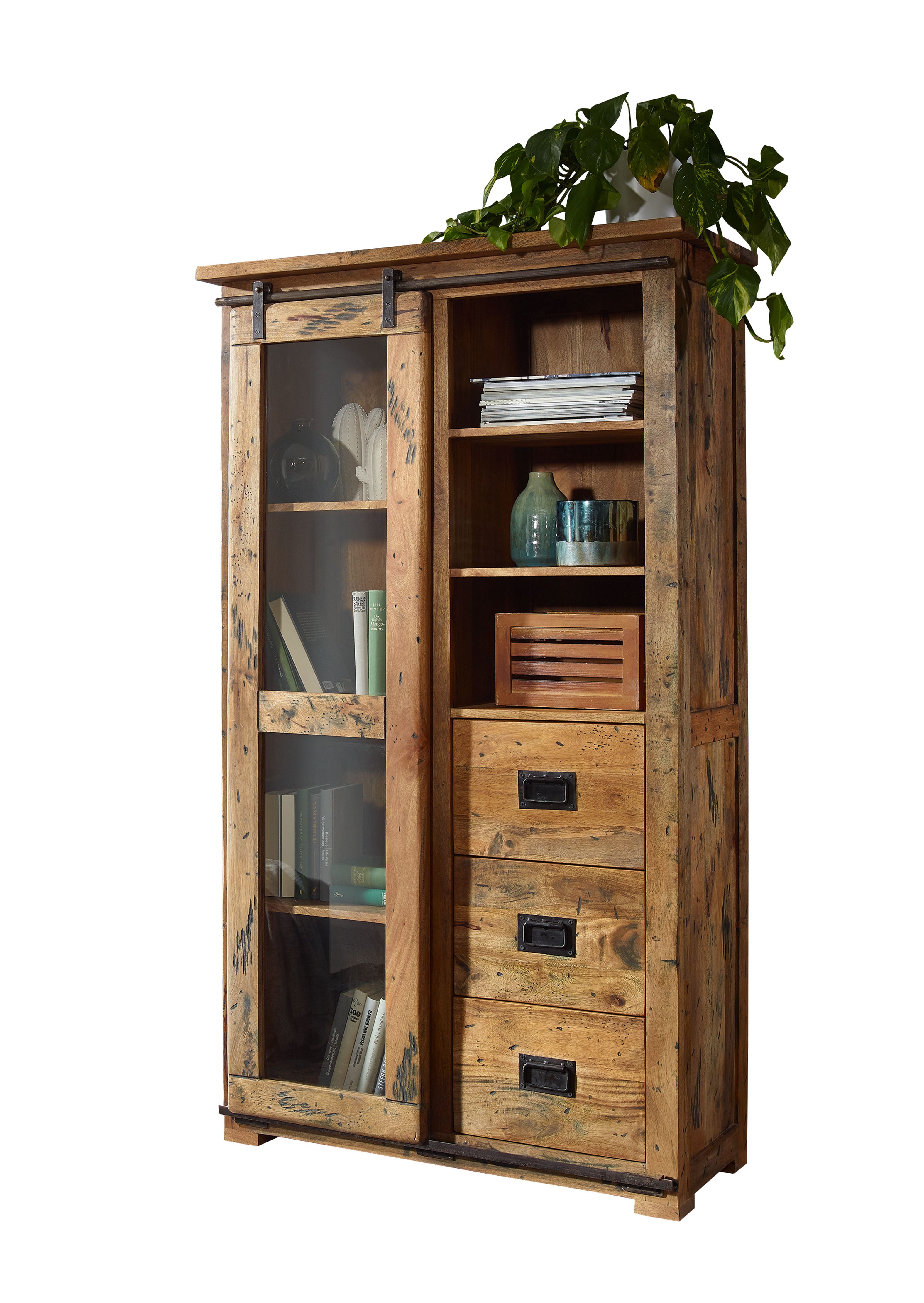 Woodroom Vitrine Pali (Mango massiv natur günstig online kaufen