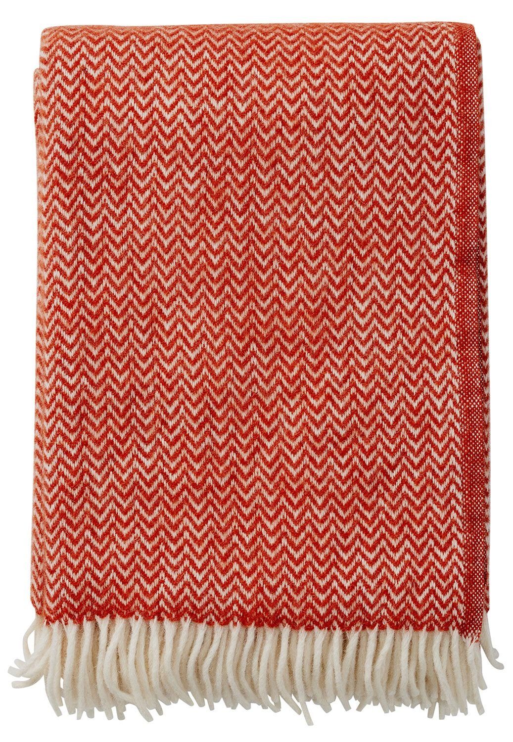 Wolldecke Chevron Bio Wolle 130x200 cm (Lammwolle), Klippan Yllefabrik