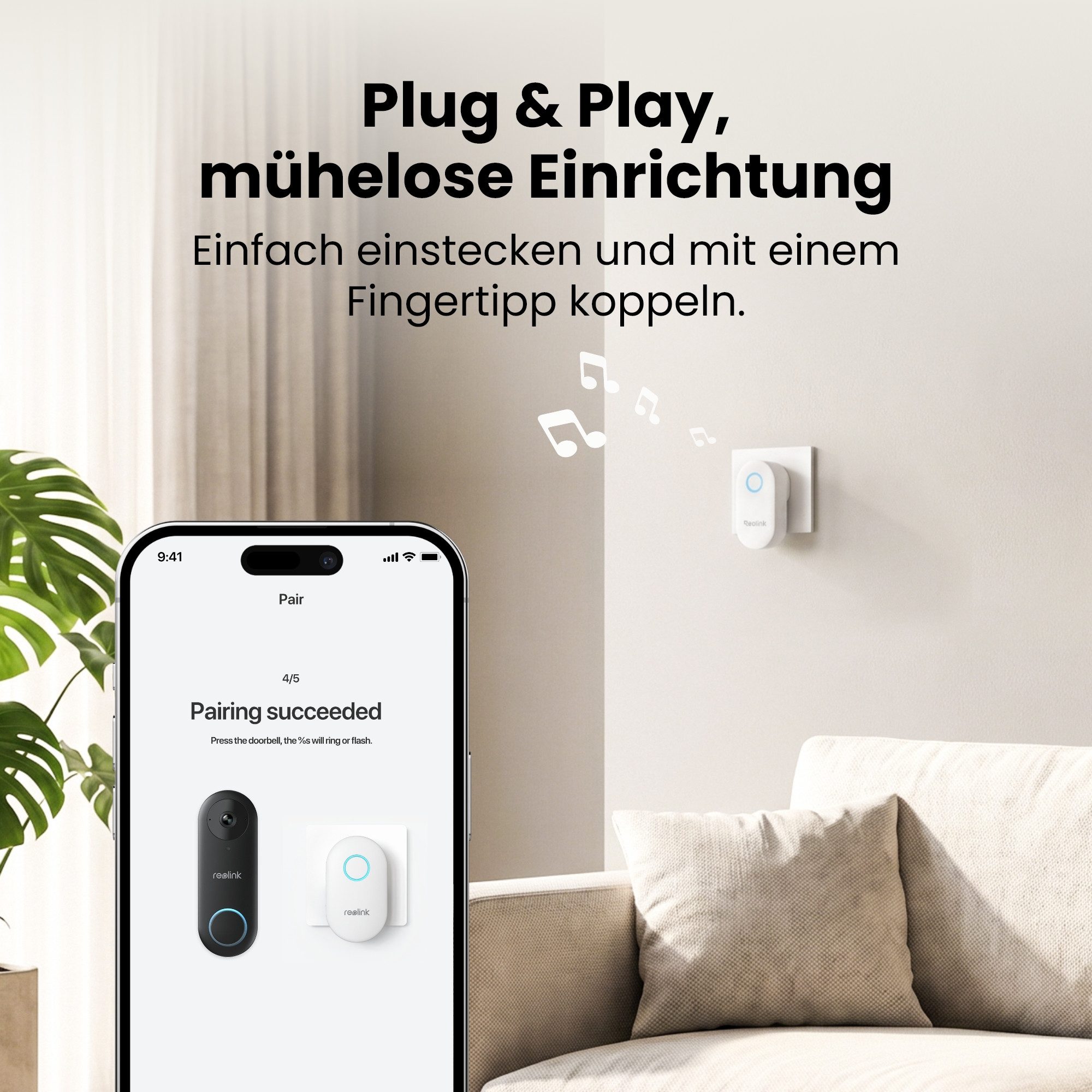 Reolink Chime Plus, Plug-in-Sirene für Reolink Video-Türklingel
