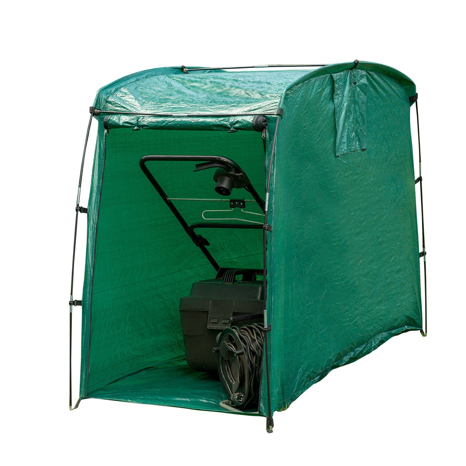 Happy People Gerätezelt Universal Lagerzelt Rasenmäher Garage, Camping Garten Gerät Beistell Zelt Fahrrad