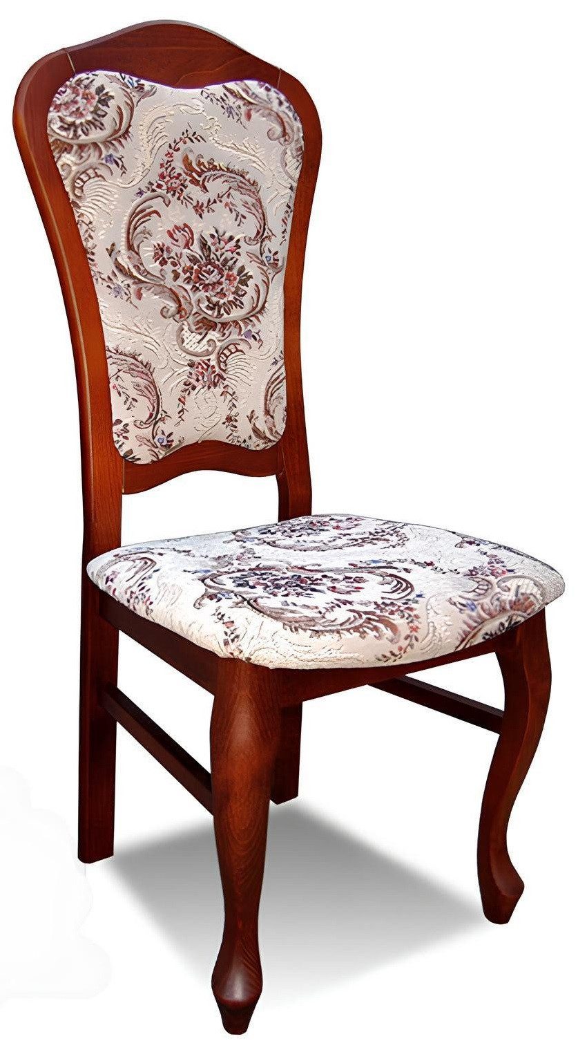 JVmoebel Esszimmerstuhl Klassisch Massivholz Stuhl Designer Textil Esszimmerstuhl, Made in Europa