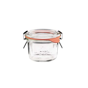 BUTLERS Einmachglas WECK Mini-Einmachglas 80ml, Glas, Klammer: Edelstahl, Ring: Gummi