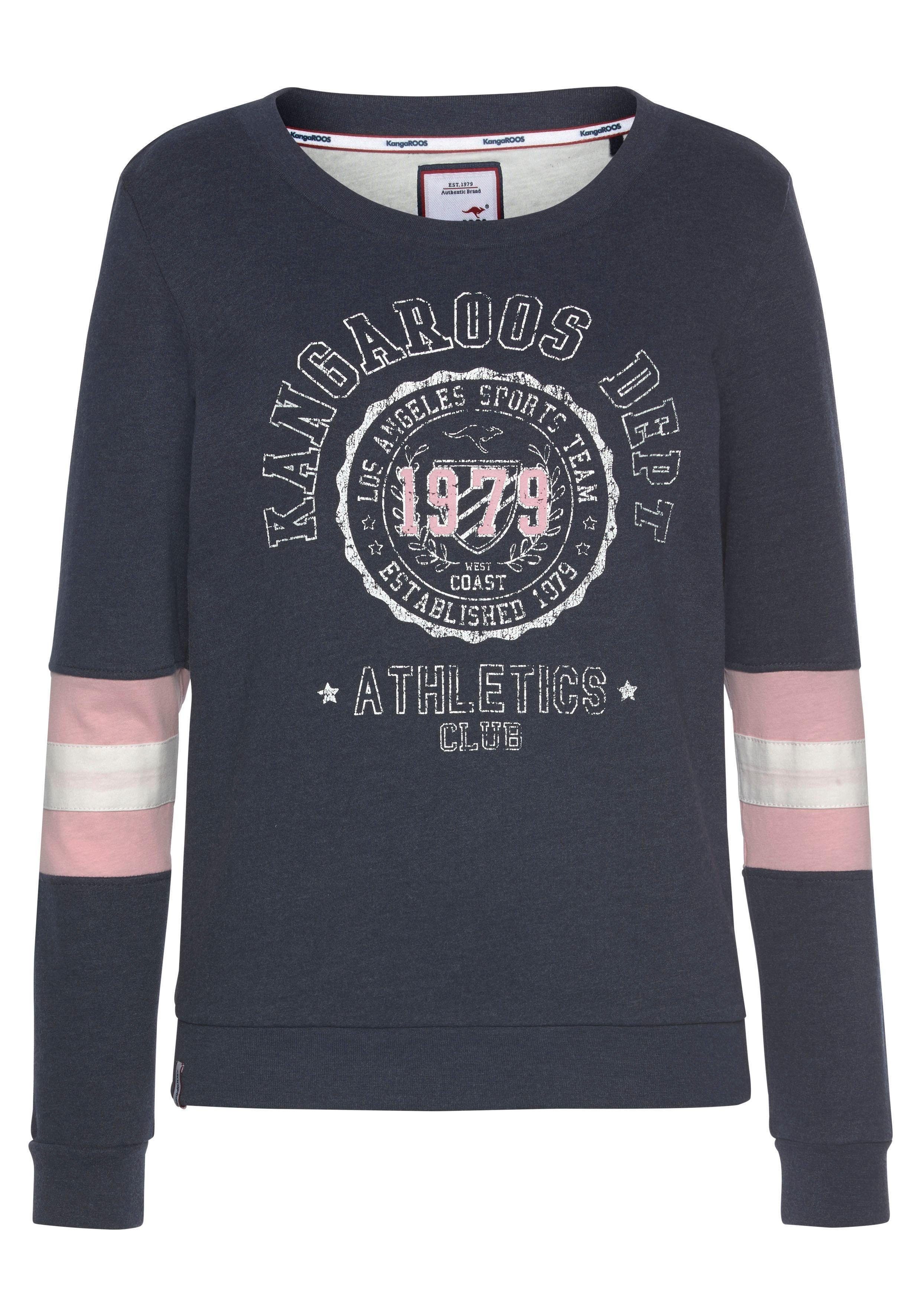 KangaROOS Sweatshirt Langarm, figurumschmeichelnde Passform, bedruckte Optik. Reduzierter Preis € 31,49. Unverbindliche Preisempfehlung € 44,99