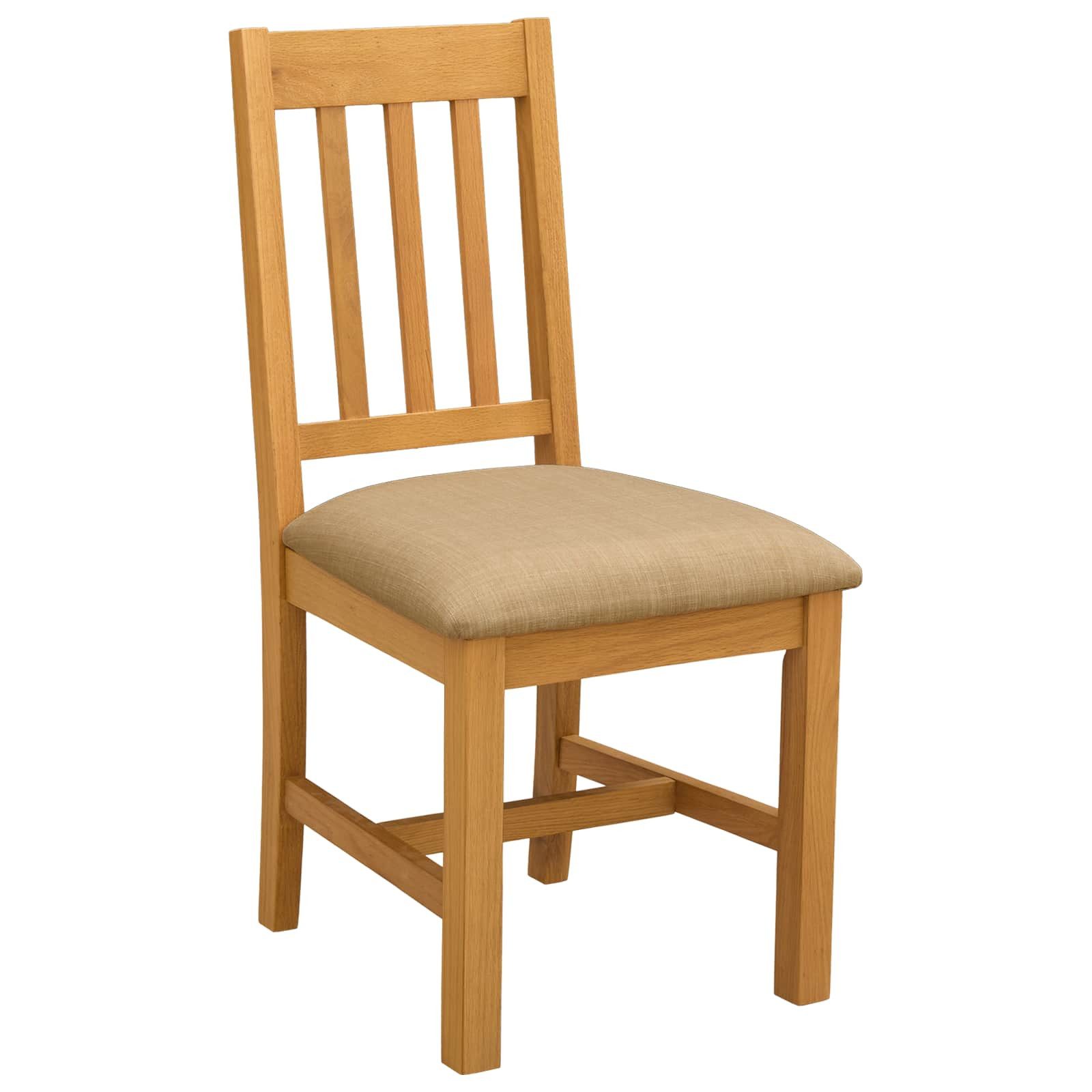 vidaXL Esszimmerstuhl Esszimmerstuhl VENLO 2 pcs Massivholz Eiche Beige (2 St)