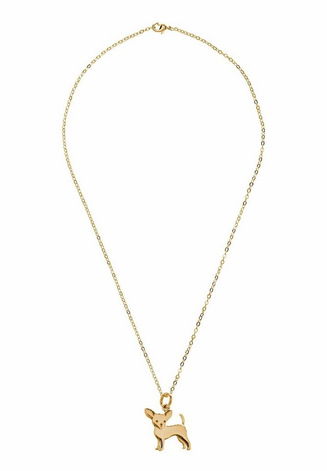 Gemshine Kette mit Anhänger Chihuahua Hund, 925 Silber, Made in Spain