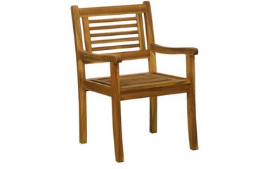TPFGarden Gartensessel AKANA - Gartenlounge-Stuhl aus geöltem Akazienholz (Holzstuhl - Massivholz mit langer Lebensdauer - Belastbarkeit 140 kg, 1-St), Maße (BxHxT): 58x92x68 cm - Sitzhöhe 45 cm - Farbe natur