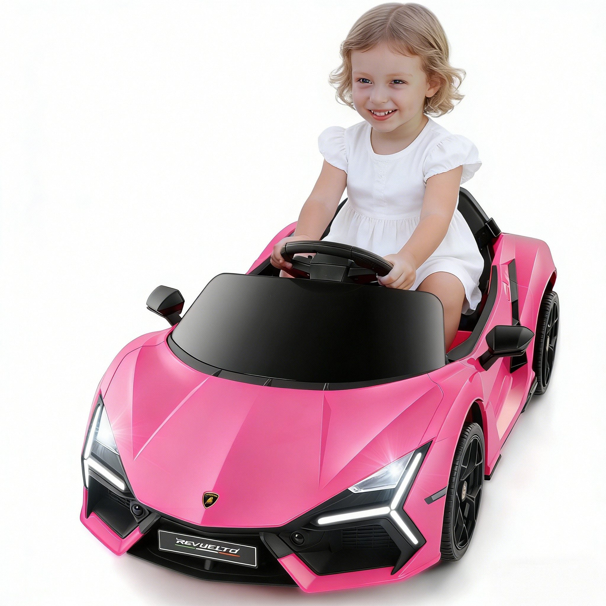 Dripex Elektro-Kinderauto Lamborghini Kinder Elektroauto Kinderfahrzeug mit Fernbedienung Musik