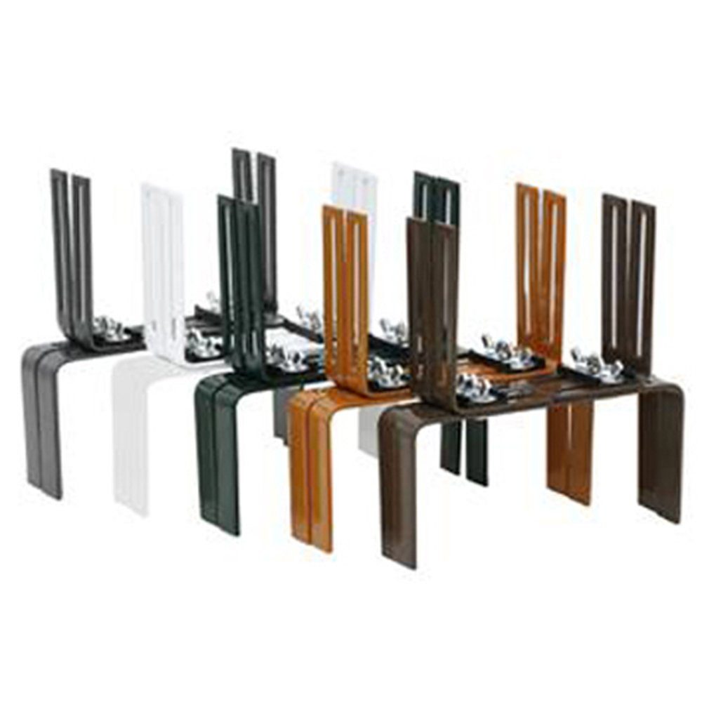 Blumenkastenhalter Wandhalter weiß H-Form 1 Paar Balkonkastenhalter