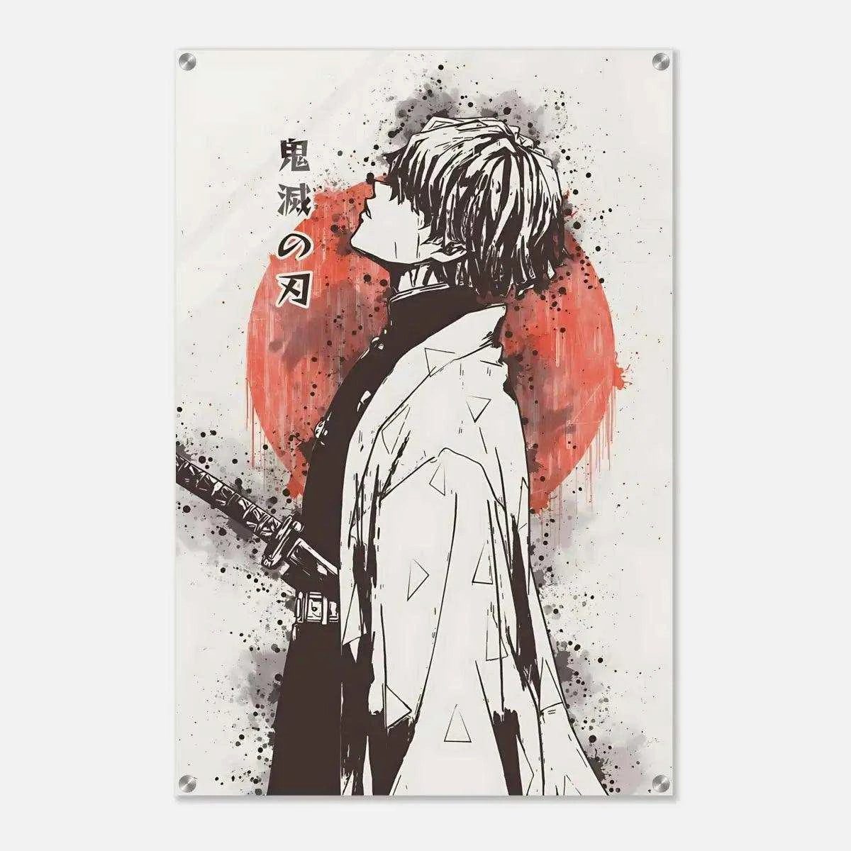SimpleCanvas Wandbild Zenitsu Vintage - Demon Slayer - Anime Leinwandbild, günstig online kaufen