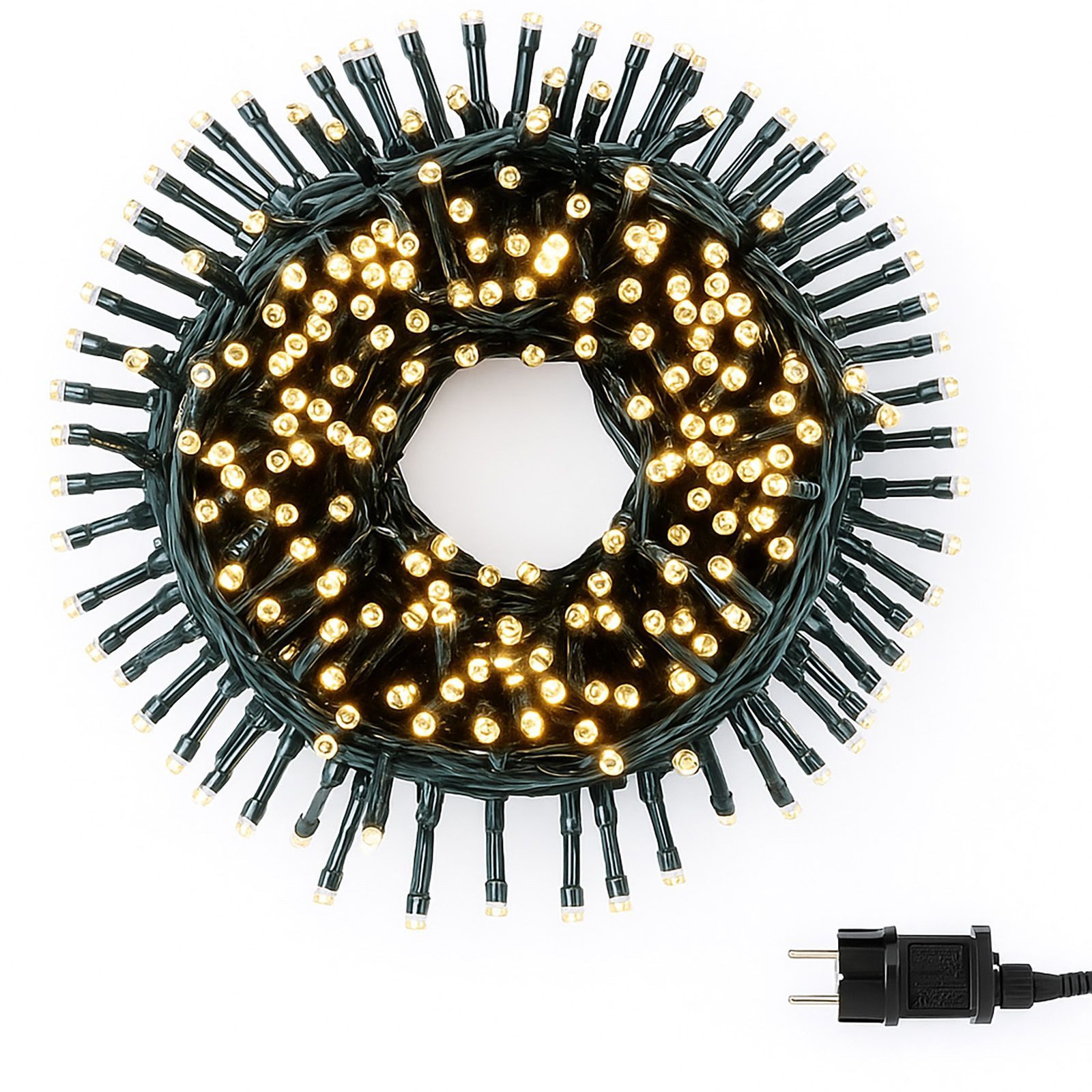 BURI Lichterkette Tannenbaum Leuchtnetz Lichternetz 200 LEDs 2,50m Leuchtvorhang Lichter – Bild 4 von 5