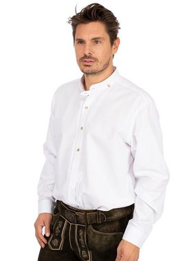 Almsach Trachtenhemd Hemd Stehkragen LF103 weiß (Regular Fit)