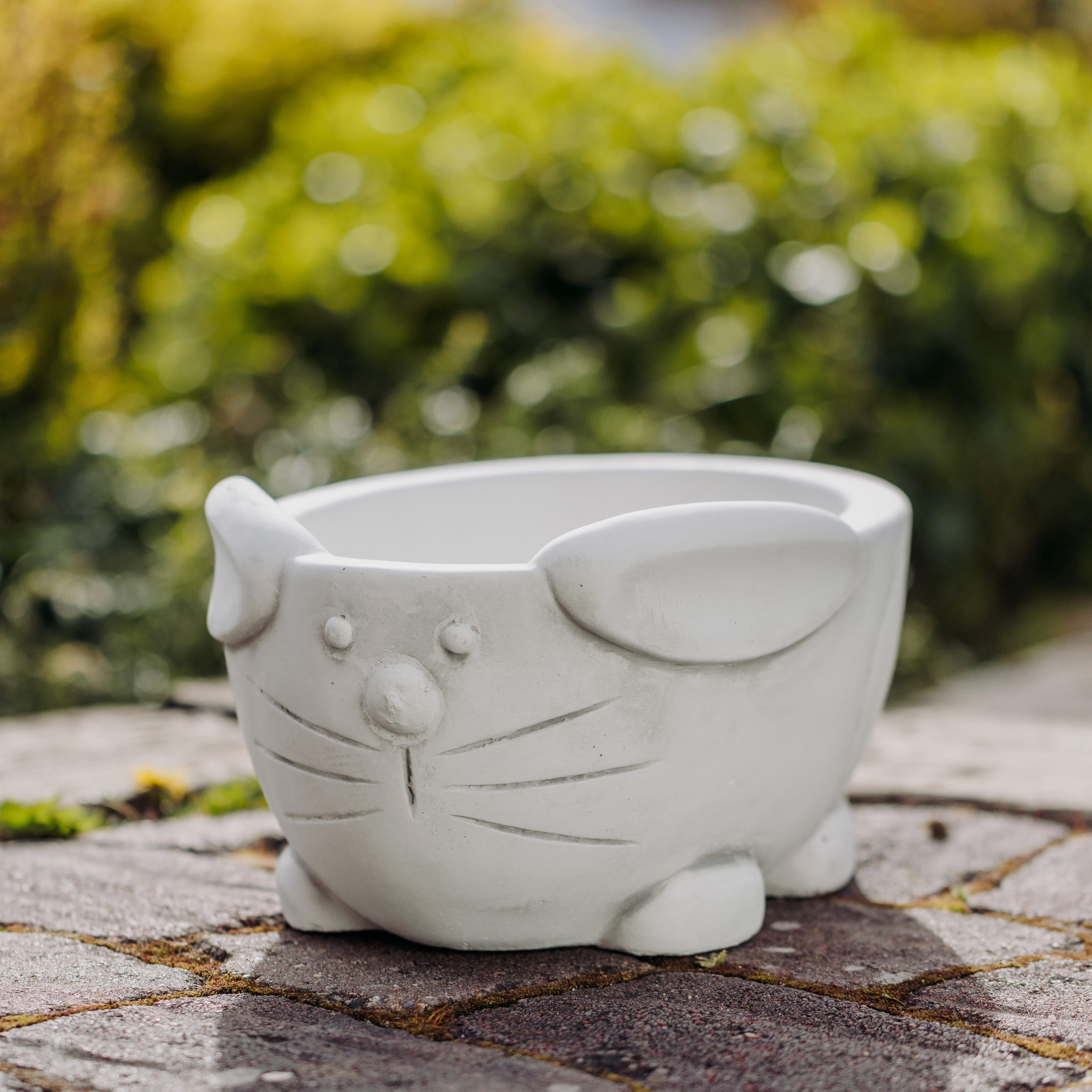 gartendekoparadies.de Pflanzschale Ostern - Blumenschale Hase, Pflanzgefäß, H. 17 cm, 39 x 25 cm, 10 kg, Frostsicher