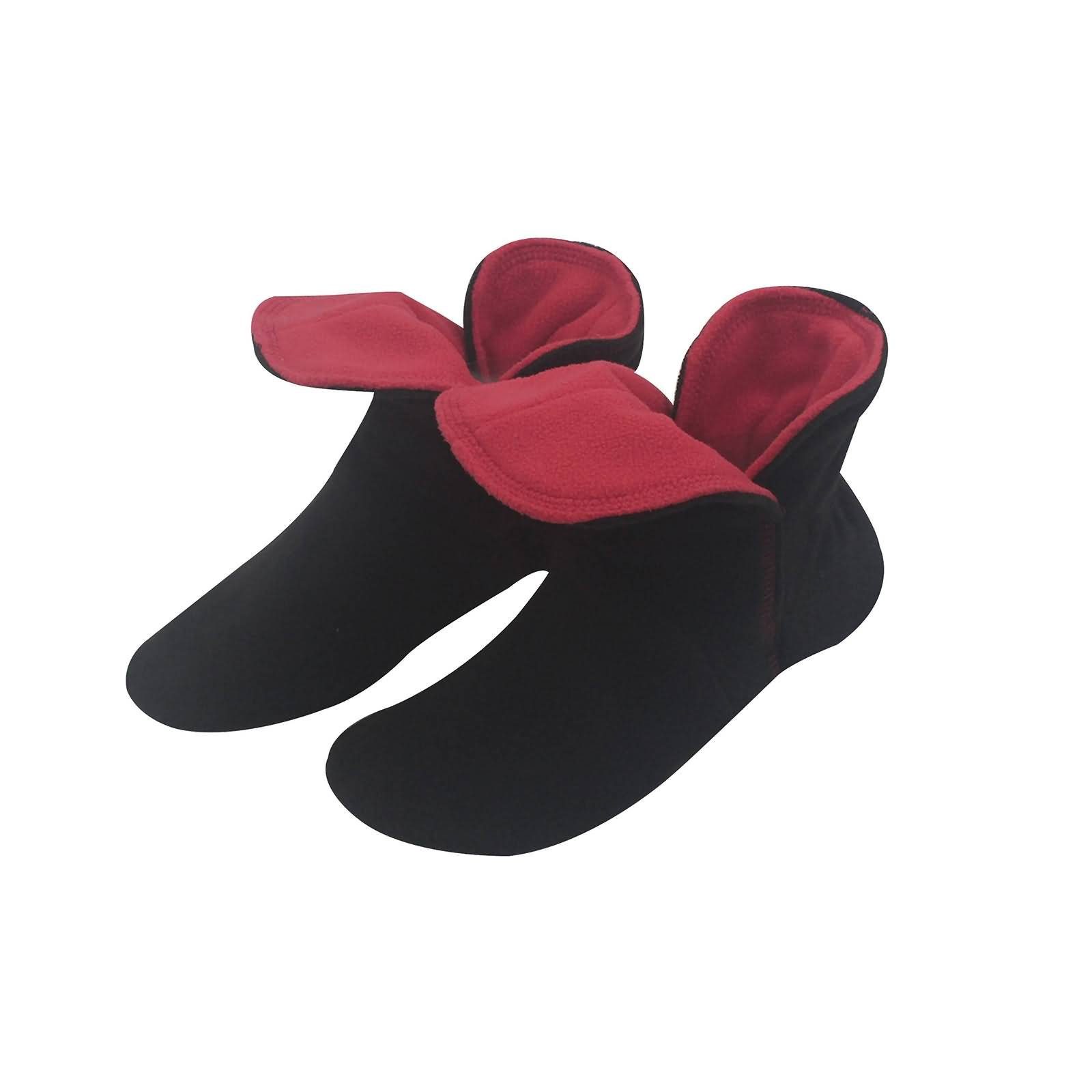 RAIKOU Hausstiefel Hüttenschuhe Stoppersocken für Damen Herren und Kinder  Hausschuh (aus Miro Fleece Super Flauschige) mit ABS und Rutschfester Sohle