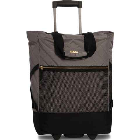 fabrizio® Einkaufstrolley Punta-Wheel-Shopping-Roller, 33 l, edler Look mit abgestepter Oberfläche und Golddetails