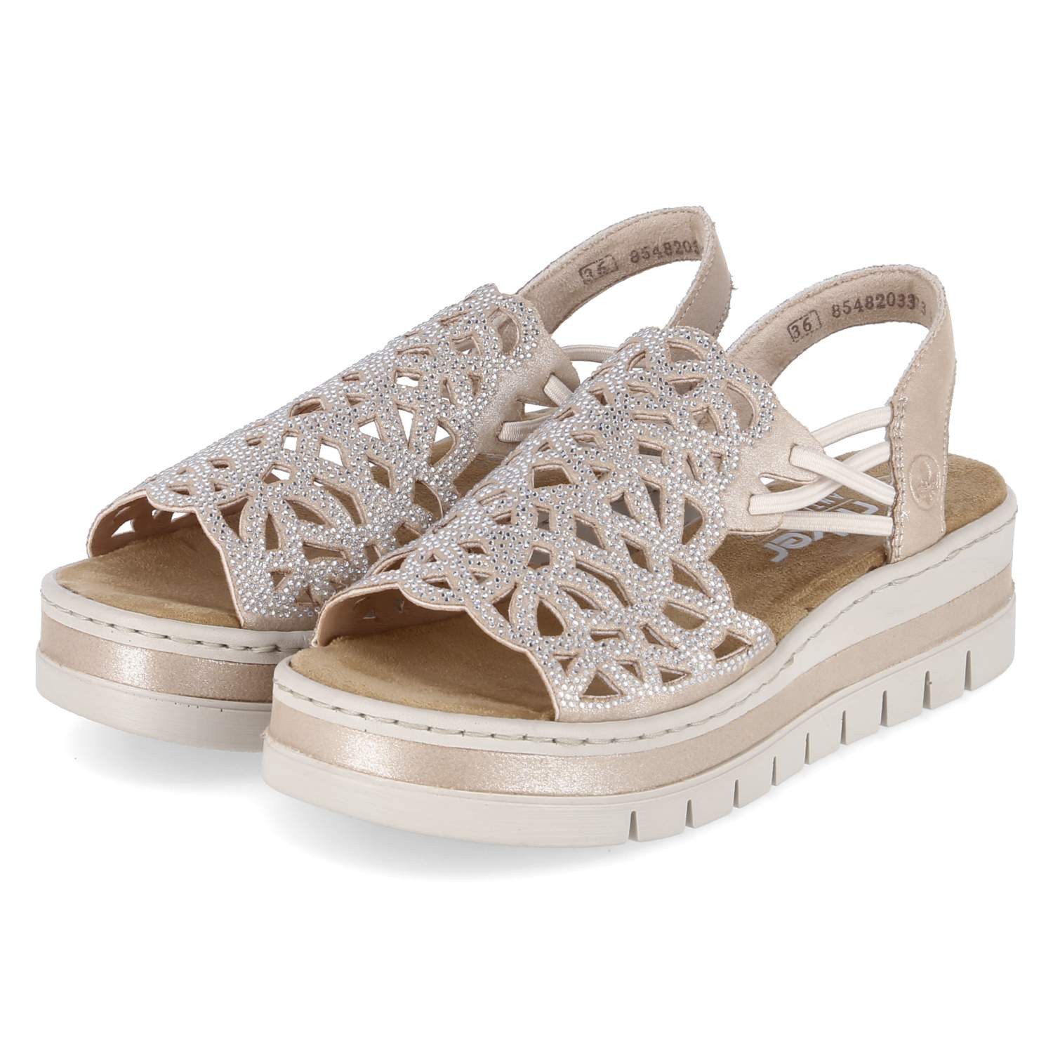 Rieker Rieker V4941-60 Damen Synthetik beige Sandalette