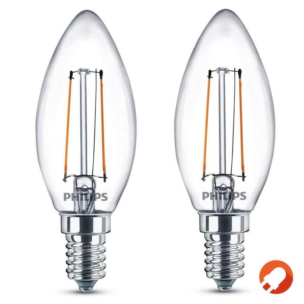 Philips LED-Leuchtmittel E14 LED KERZENLAMPE FILAMENT, E14