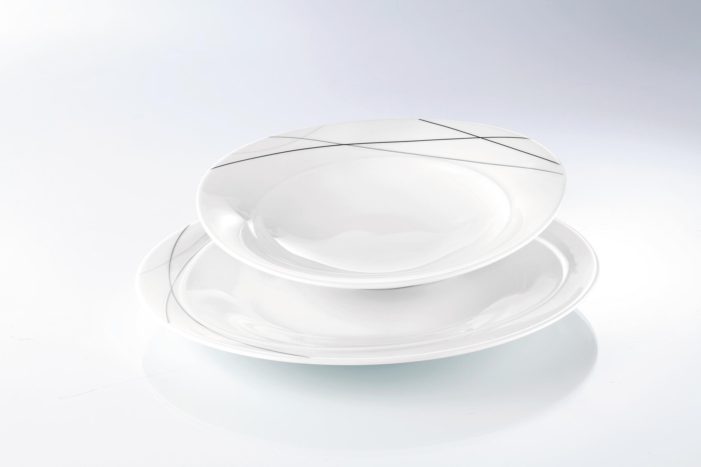 Seltmann Weiden Suppenteller Trio Highline Suppenteller ø 23,6 cm 6er Set, (6 St)