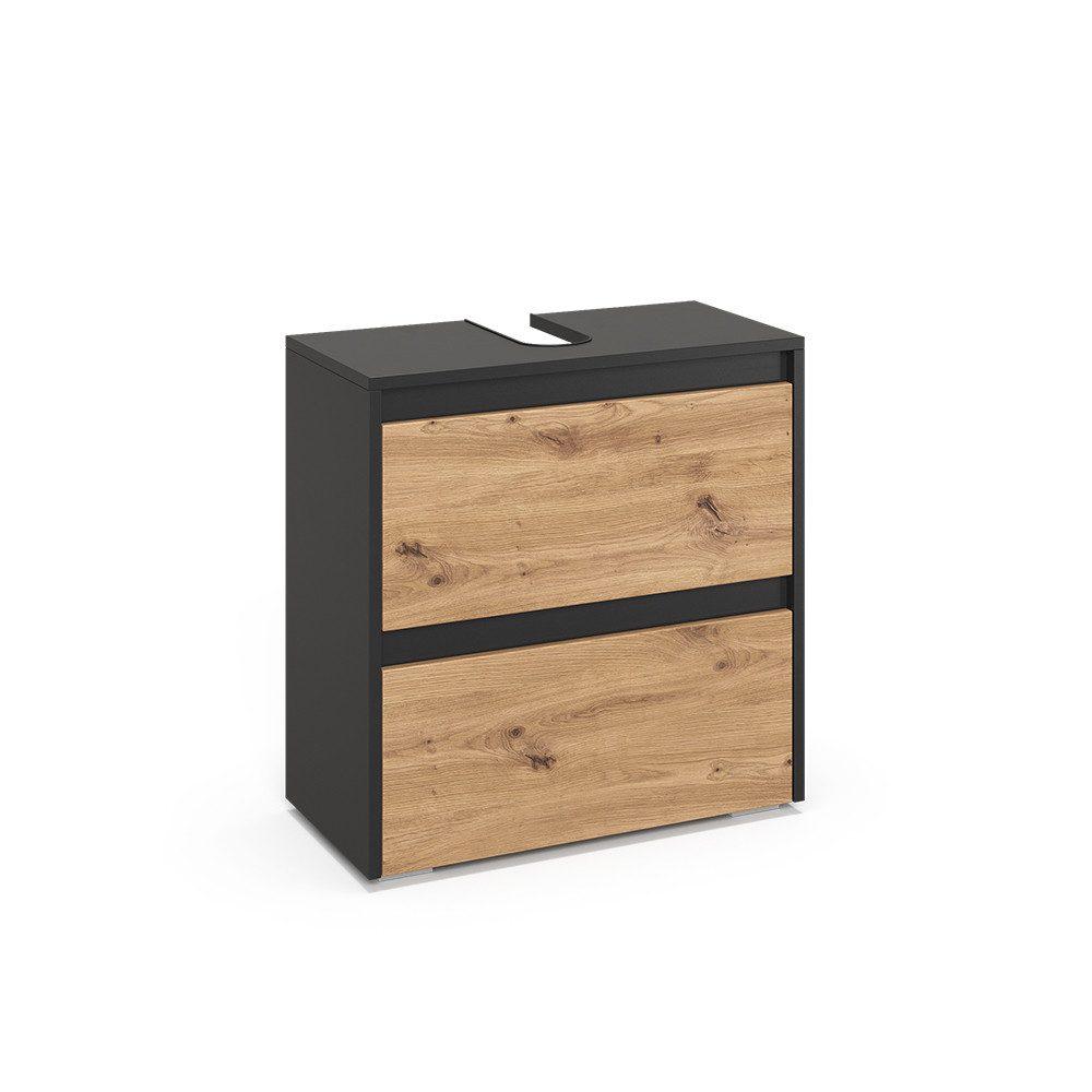 Vicco Waschbeckenunterschrank Majest, Anthrazit/Artisan, 60.1 x 62 cm mit 2 günstig online kaufen