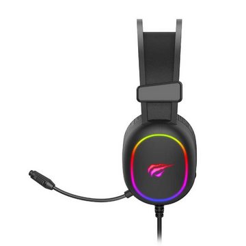 Havit Gaming Kopfhörer Headphones RGB USB+3.5mm mit Mikrofon Schwarz Gaming-Headset